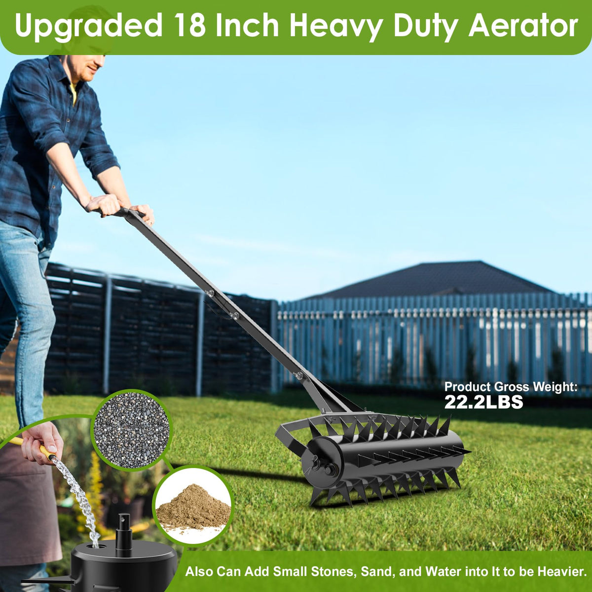 Seeutek upgraded 2inch star spikes deliver deeper soil loosening.