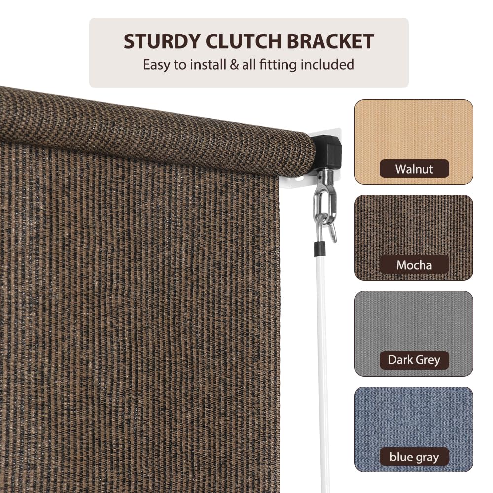 Sturdy metal bottom rod wrapped in fabric on SEEYE shade