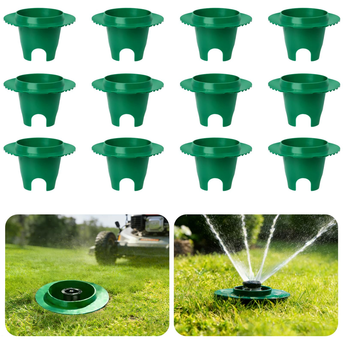 Sefream 12-pack lawn sprinkler head protectors ready for universal fit and protection