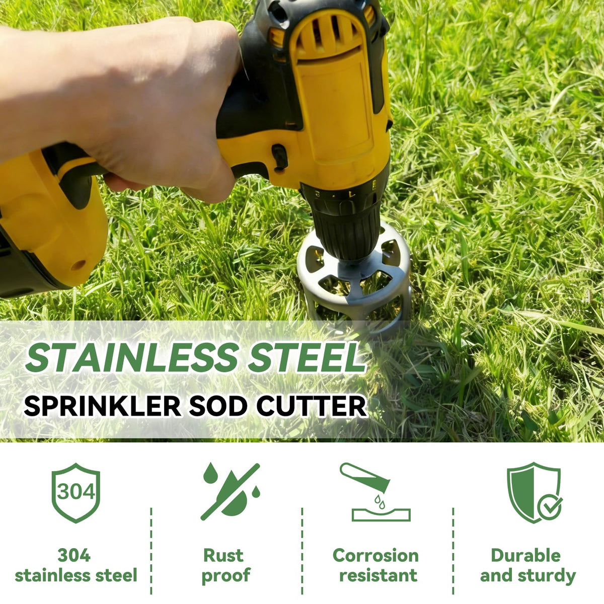 Sefream multi-use lawn head grass cutter trimming around sprinkler lines