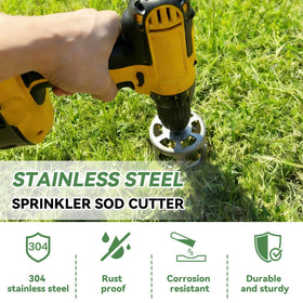 Sefream multi-use lawn head grass cutter trimming around sprinkler lines
