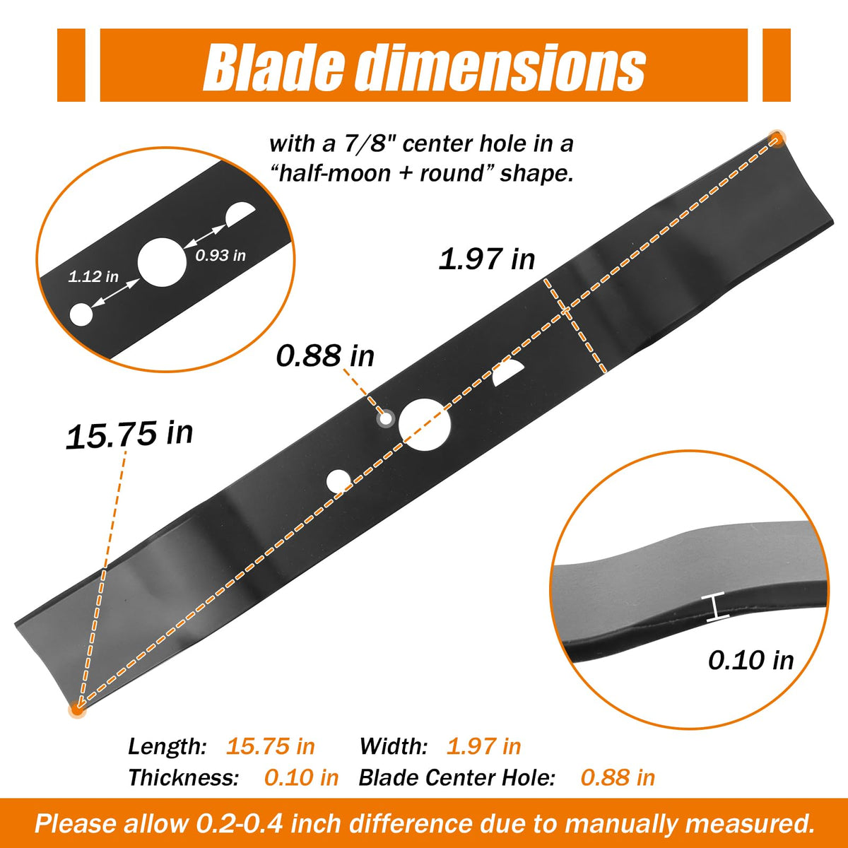 Sefream blade for Ryobi P1100/P1102 improves airflow and mulching