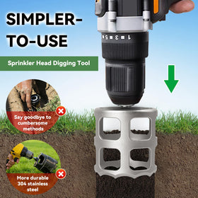 Sefream sprinkler head digging tool ready for park or golf course maintenance