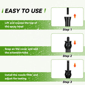 Sefream stackable No-Dig adapters closeup demonstrates easy height customization