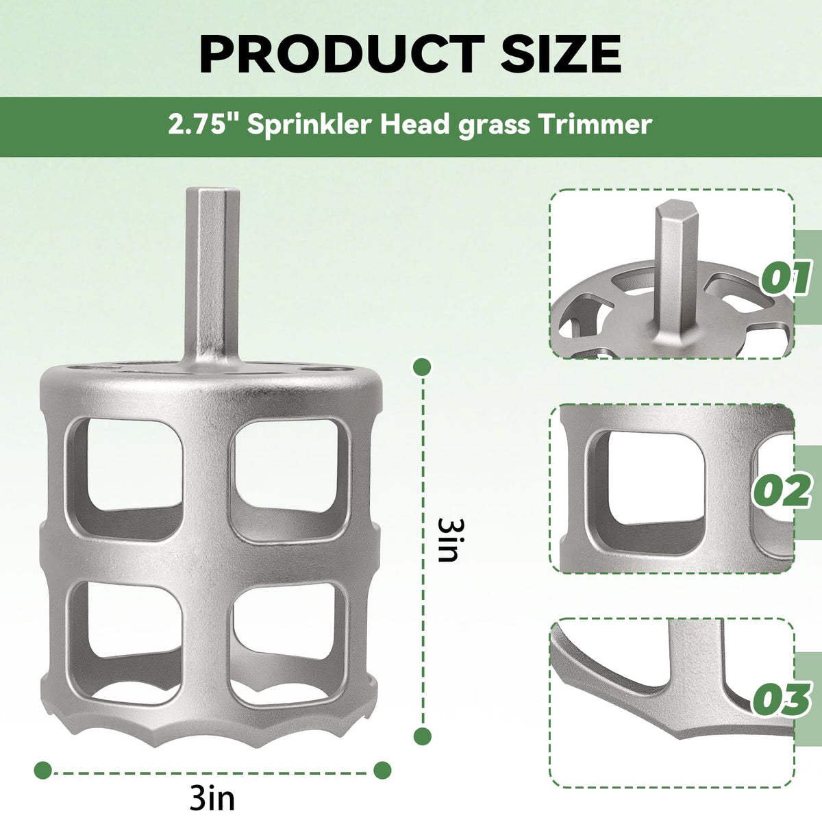 Close-up of Sefream stainless steel sod cutter for durable wet lawn use