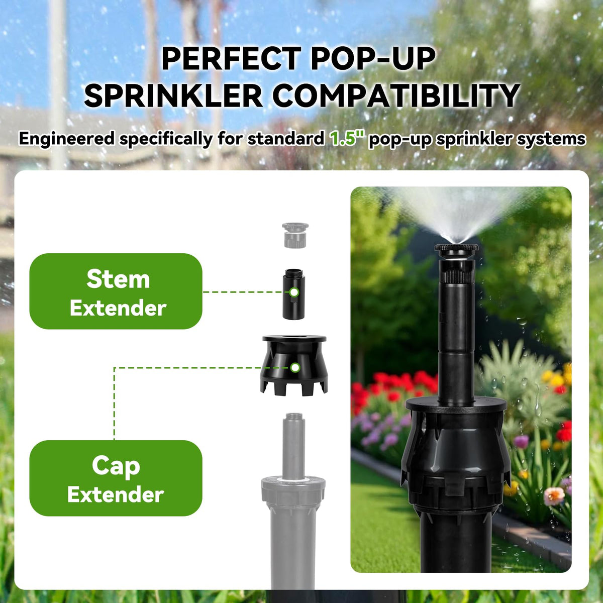 Sefream stem extender details show precise 0.6 inch diameter compatibility