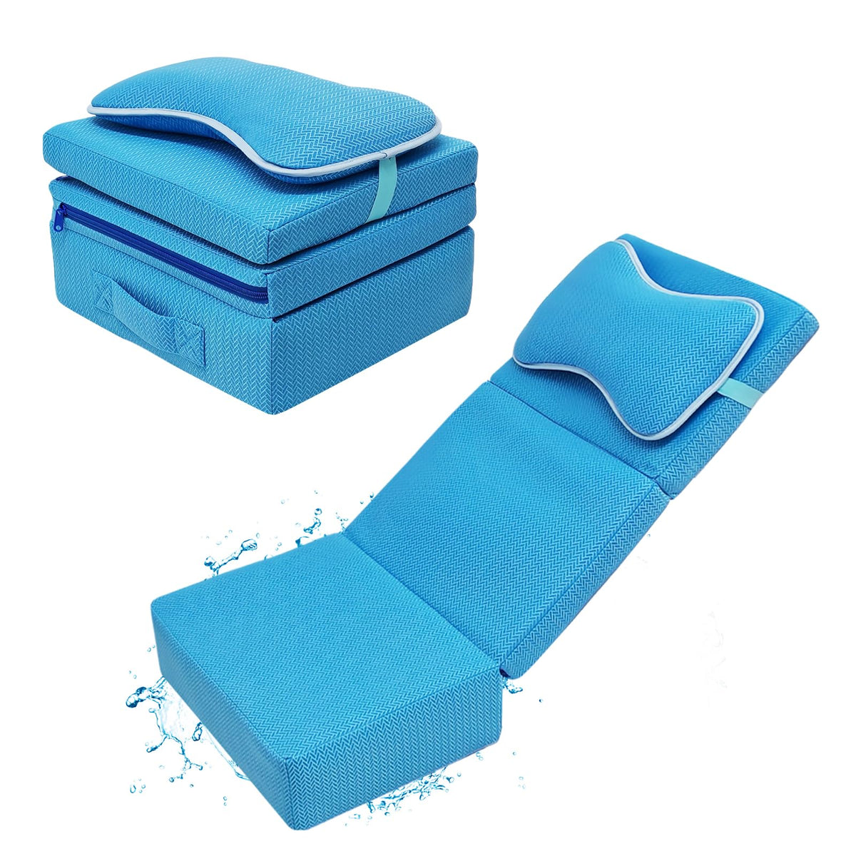 SEHAUSEU hot tub booster seat headrest provides ergonomic neck support for a comfortable soak.
