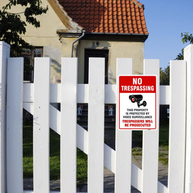SEHINU red and white signs offer high visibility for property boundaries