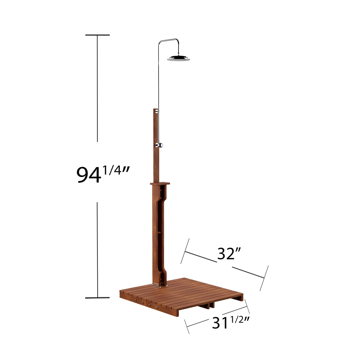 SEI Furniture Rain-Style Outdoor Shower supports up to 300 pounds