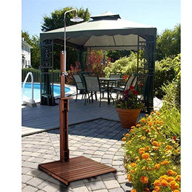 SEI Furniture Rain-Style Outdoor Shower connects to hose for quick setup