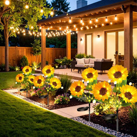 Seilvda 1000mAh solar battery powers long-lasting night illumination.