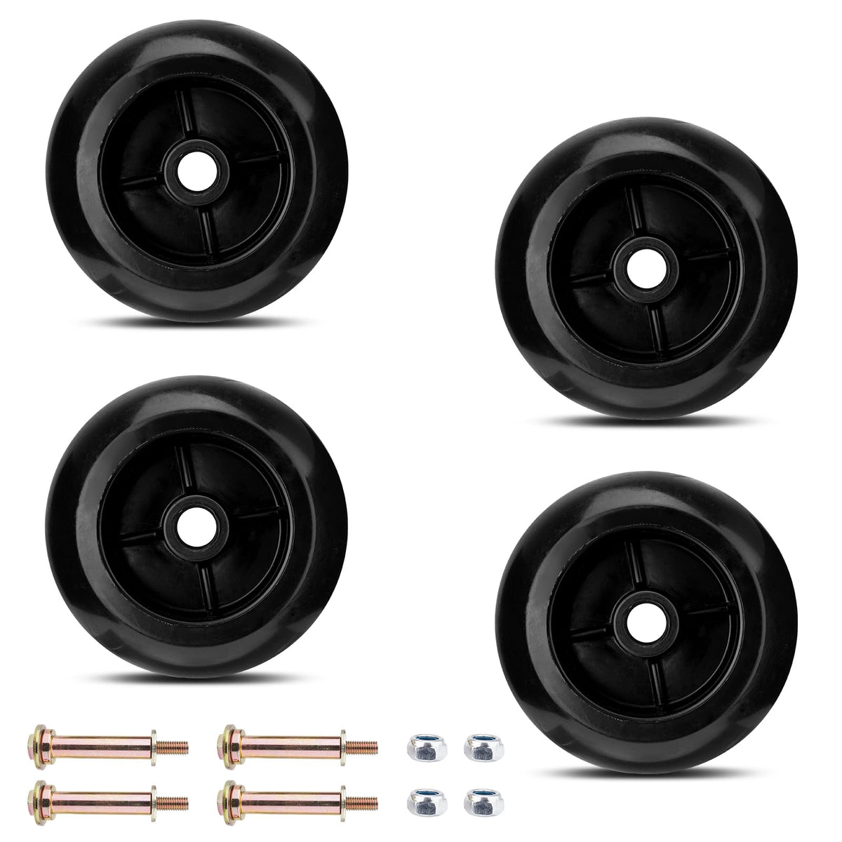 Sejaede anti-scalp deck wheels kit front view for even cuts