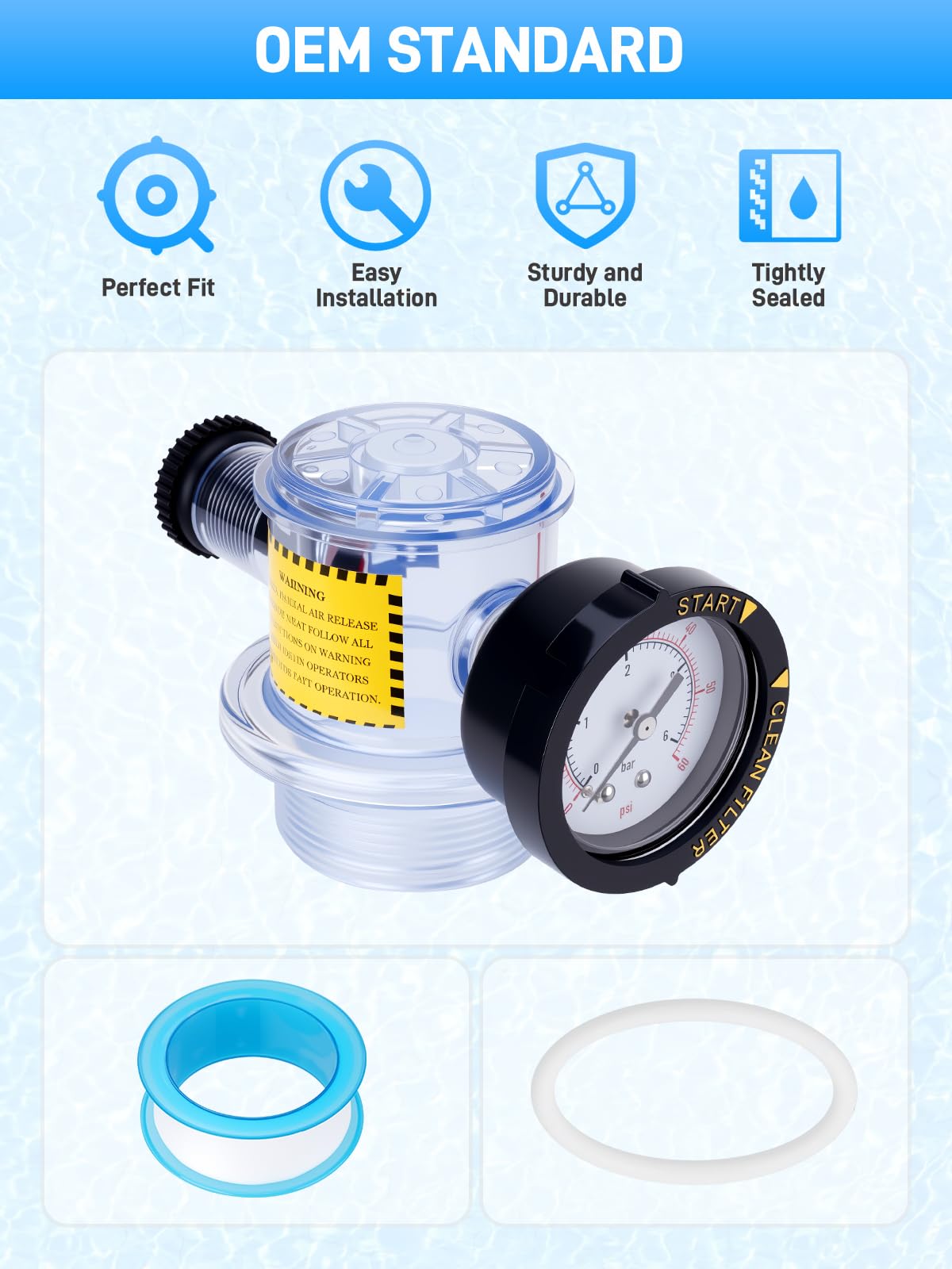 Sejaede clear body air-relief assembly for TR100C aids efficient air release