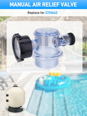 Sejaede clear body air-relief assembly for Pentair Triton C-3 facilitates quick inspection