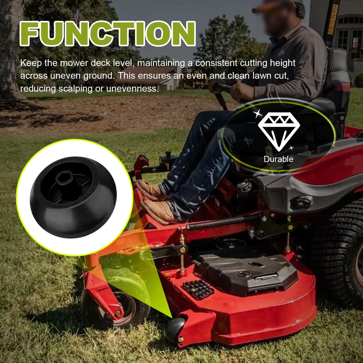 Sejaede durable abrasion-resistant wheel designed for rough grass