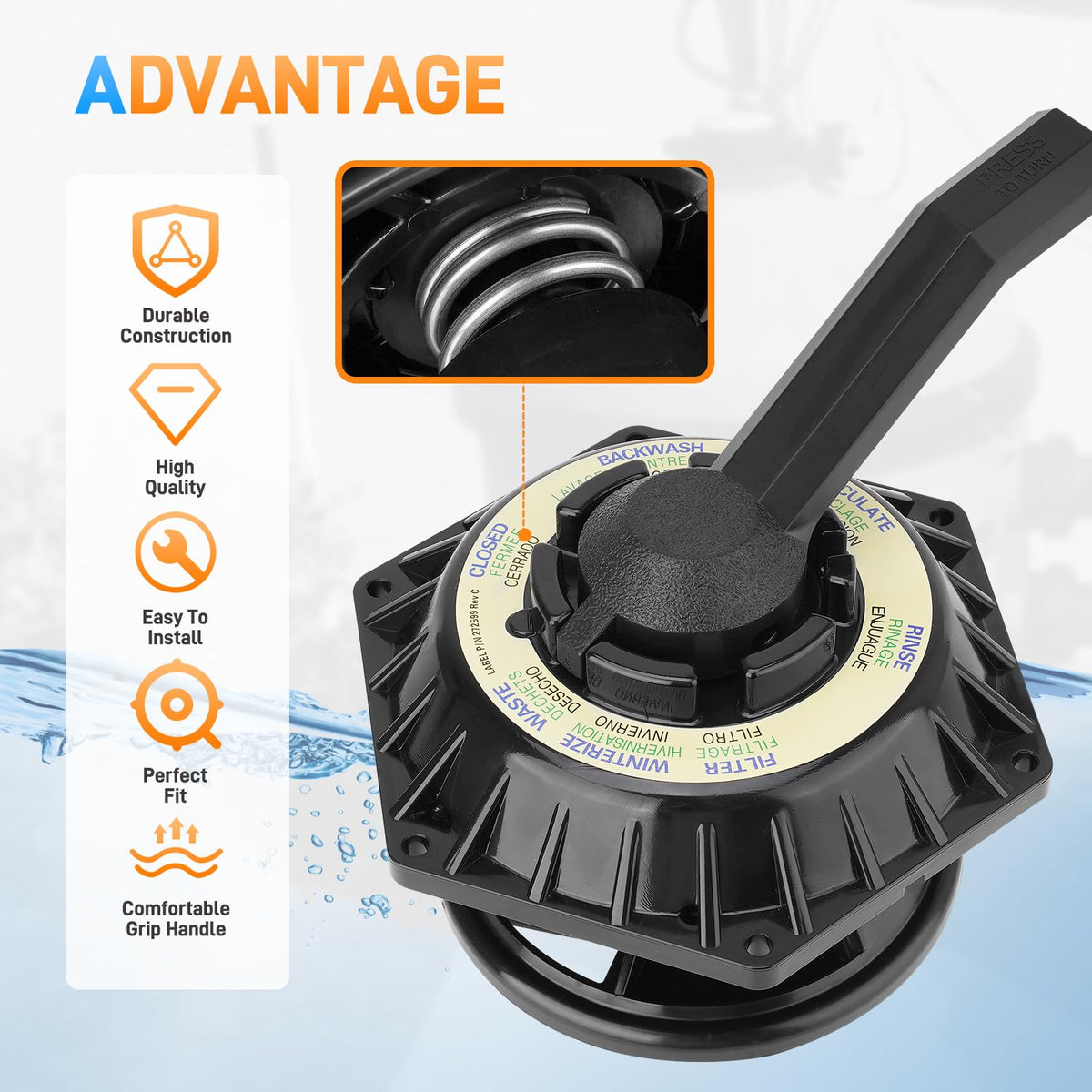 Sejaede O-ring seal detail demonstrating enhanced leak protection for pool systems