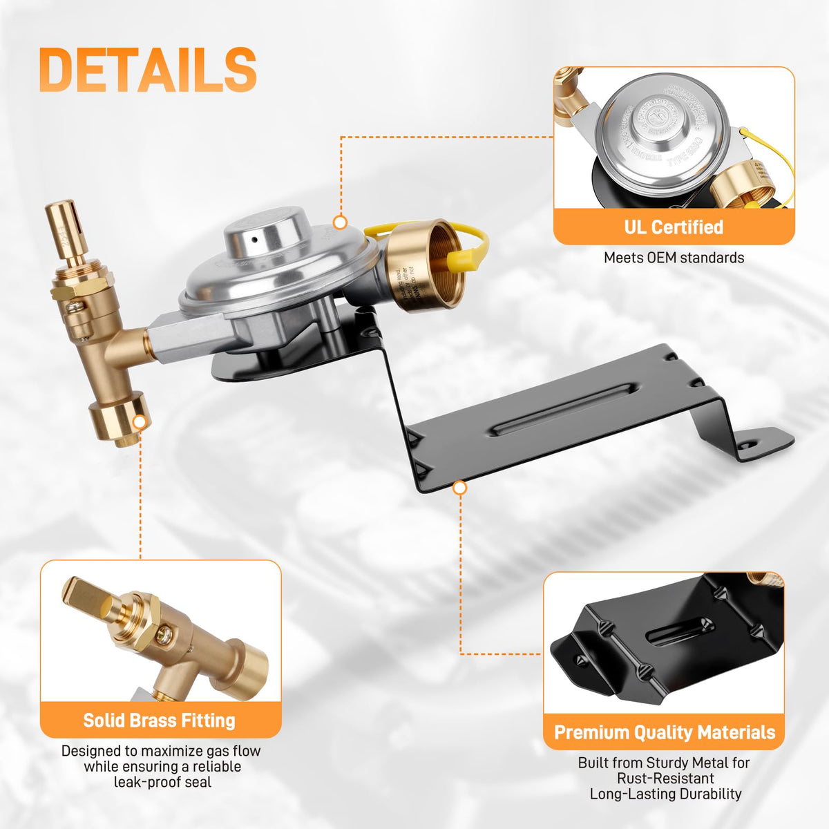 Sejaede regulator connects directly to Weber grill's adjustable regulator
