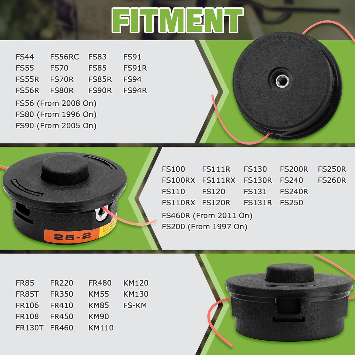 Sejaede split-design trimmer head enabling multi-line options.