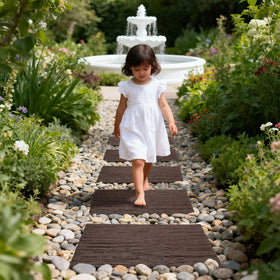 Sekcen brown stepping stones create a natural-looking garden path that lasts.