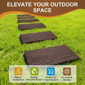 Sekcen recycled rubber pavers offer heavy, slip-resistant footing in all seasons.