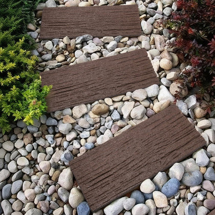 Sekcen rubber stepping stones form a natural path with durable weather-ready design.