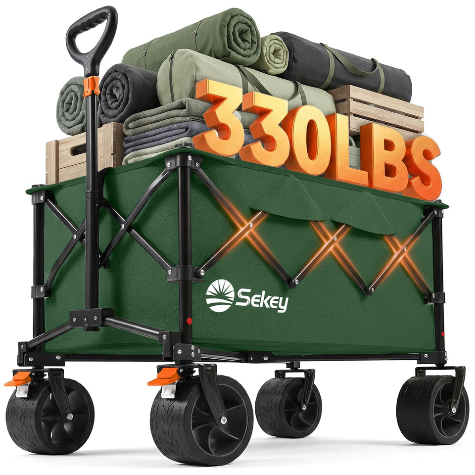 Sekey 150L wagon frame and brakes for safe transport on varied terrain