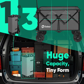 Sekey 220L wagon built-in brakes provide reliable stopping power.