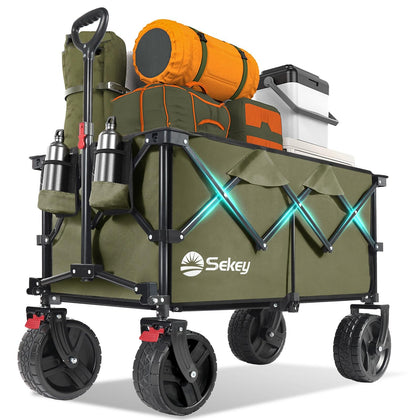 Sekey 220L wagon demonstrates extra large capacity for camping and gardening tasks