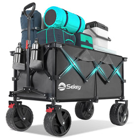 Sekey 220L wagon folded compact for easy storage and portability.