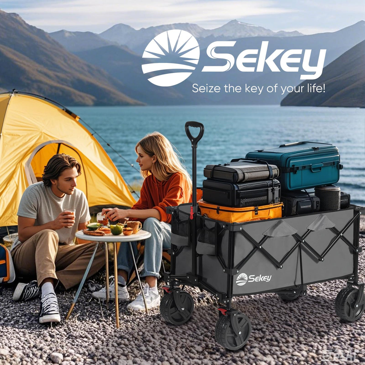 Sekey 220L wagon optional carry-on bag aids storage and transport.