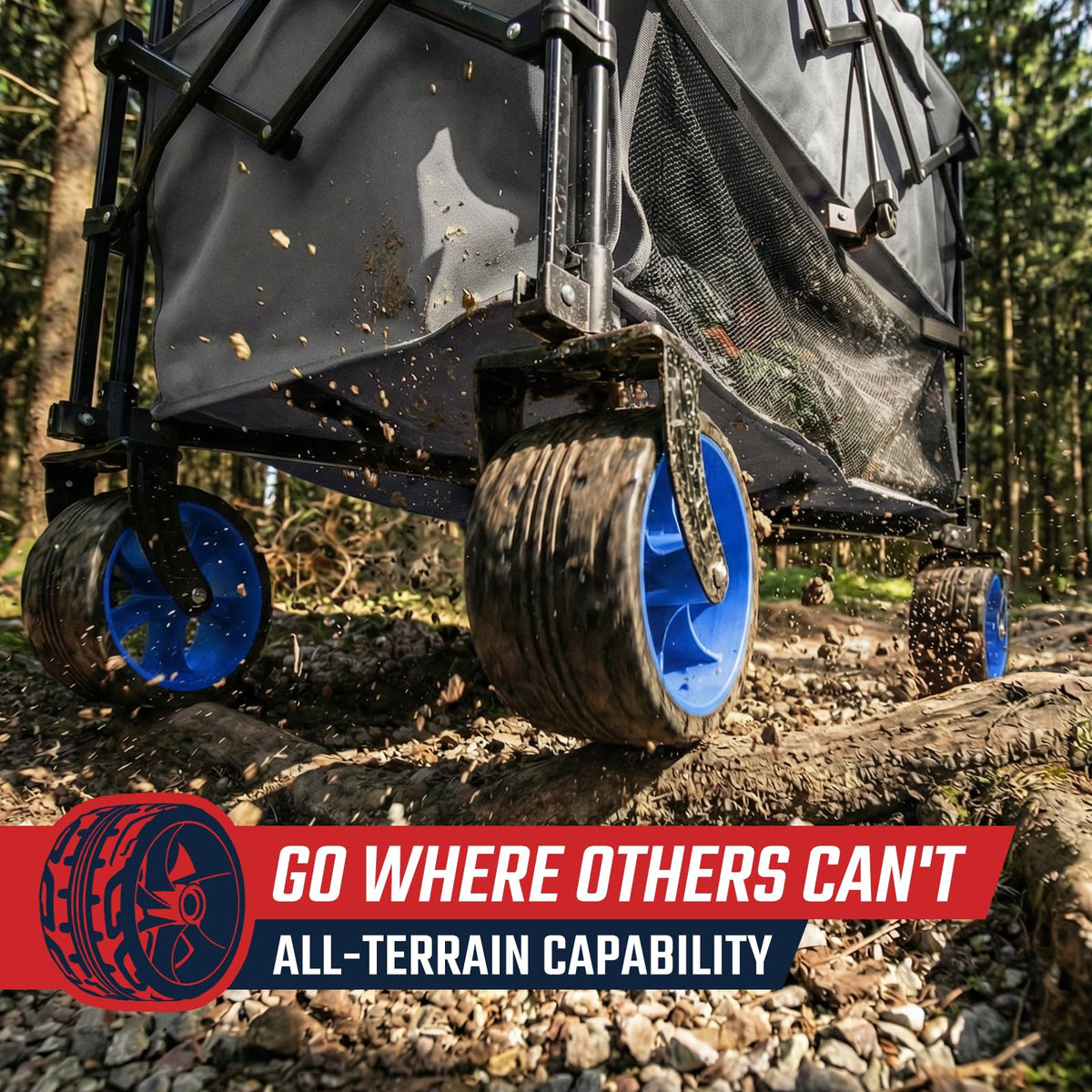 Sekey 360° rotating all-terrain wheels with brakes for steady positioning