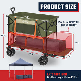 Sekey 400L large-capacity cart ready to organize camping and sports equipment.