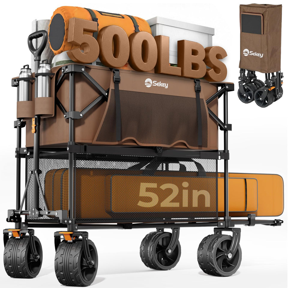 Sekey 500lbs double-decker wagon assembled for heavy hauling