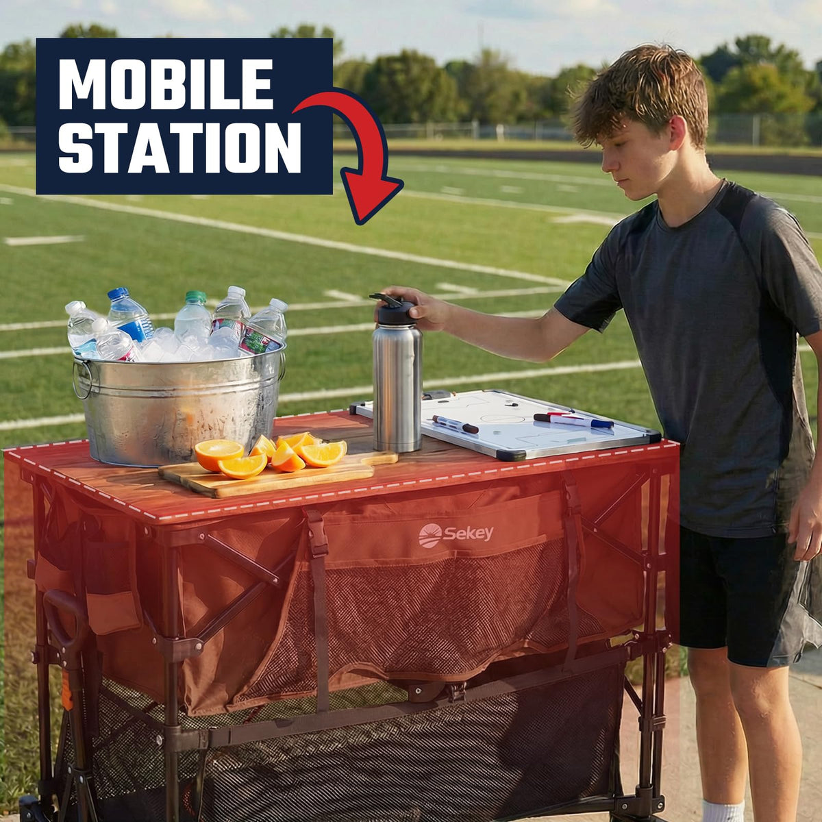 Sekey wagon durable alloy frame supports heavy gear
