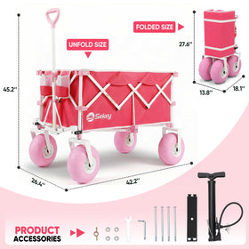 Sekey heavy-duty wagon is a handy companion for groceries, tailgates, and picnics.