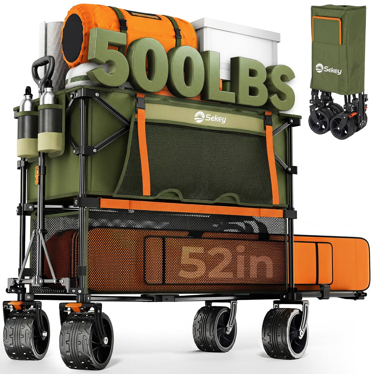 Sekey heavy-duty double-decker wagon shows durable transport for heavy gear.