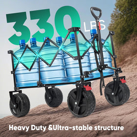 Sekey wagon 8-inch all-terrain wheels delivering traction on sand or gravel