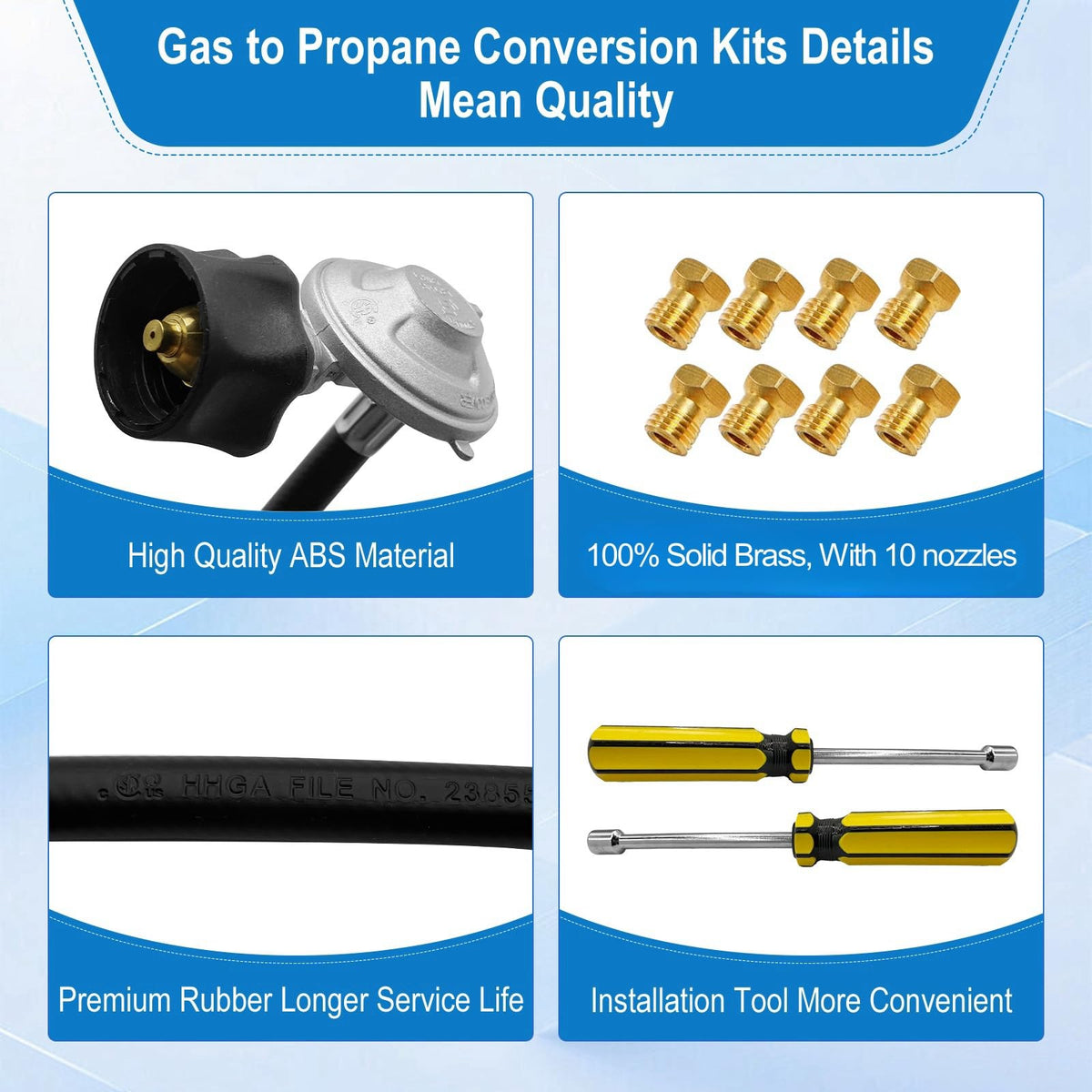 Sekvira Weber Summit packaging shows complete components for upgrade.