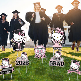 SEL pink graduation yard signs class of 2026 brighten the lawn for photos