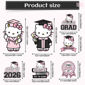 SEL pink graduation yard signs instant photo backdrop for curbside memories