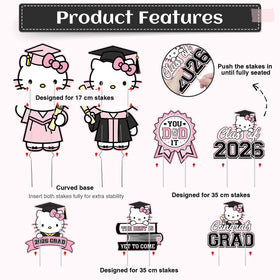 SEL pink graduation yard signs weather-ready ensure lasting party visuals outdoors
