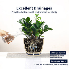 Selamica plant pot with drainage hole supports healthy root growth.