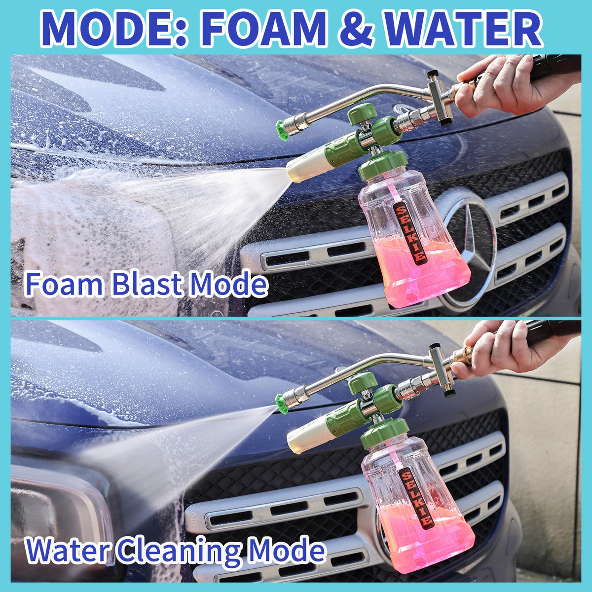 Selkie compatibility with most pressure washers for flexible setup