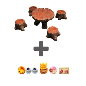 Sellgoodmood fairy garden dining set for small landscape scenes.