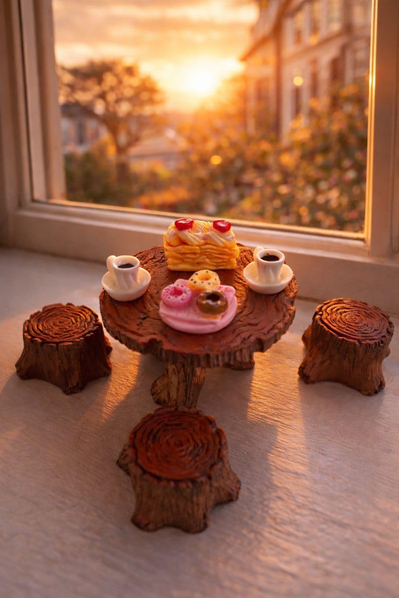 Sellgoodmood mini tree stump chairs create cozy fairy seating spots.