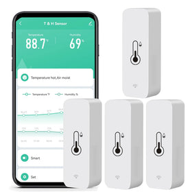 SENCKIT WiFi Hygrometer front view for precise indoor temperature and humidity monitoring.