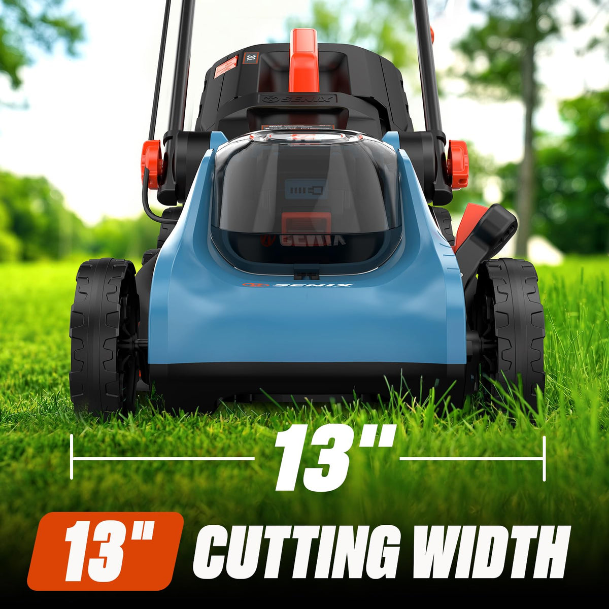 SENIX 2-in-1 mulching and bagging for versatile lawn care