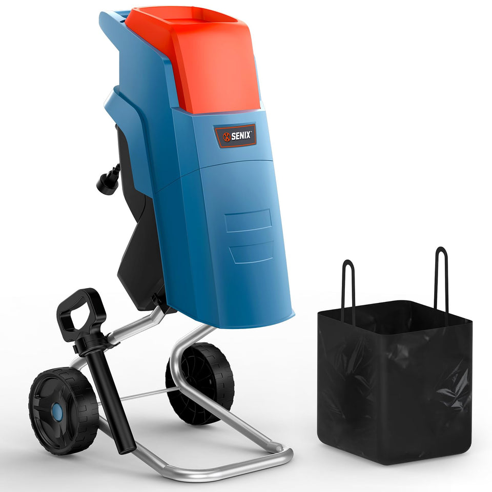 SENIX Wood Chipper front view for efficient yard cleanup
