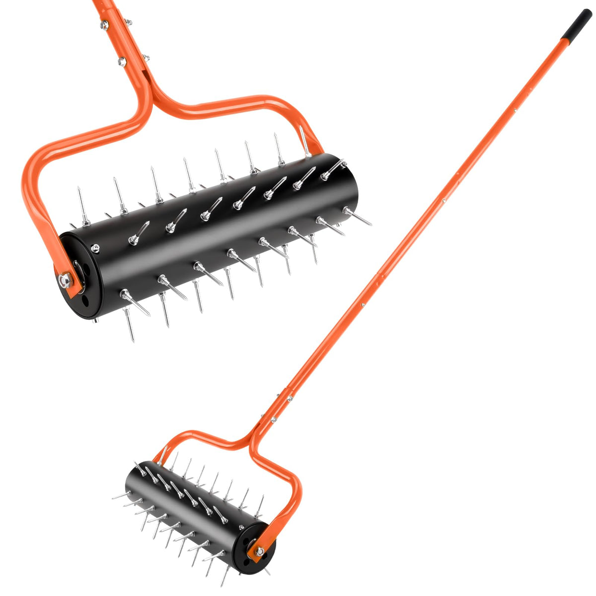 Senjoys 21-inch rolling lawn aerator with durable frame for steady aeration