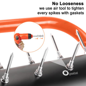 Senjoys carburized spikes for enhanced strength during aeration